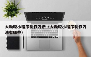 宝鸡大颗粒小程序制作方法（大颗粒小程序制作方法有哪些）